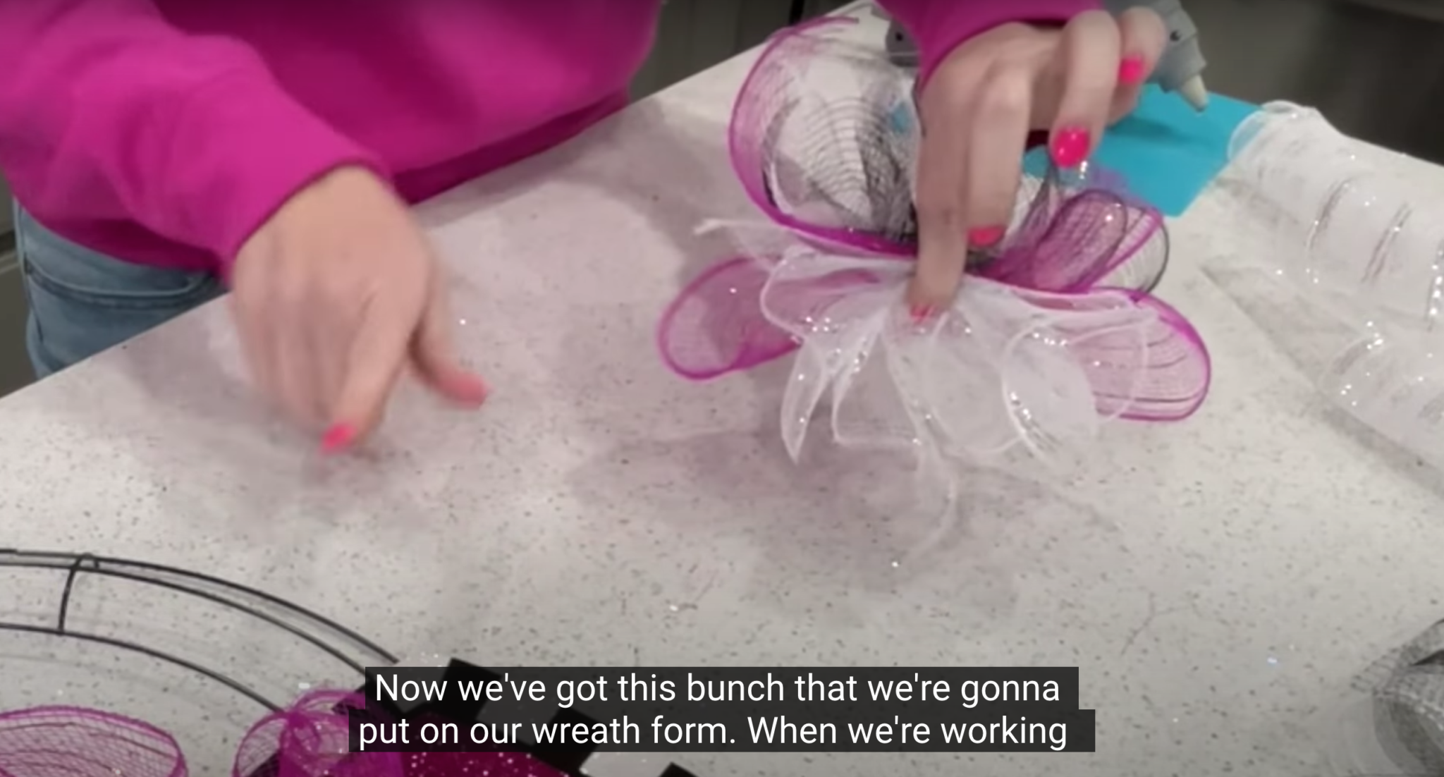 Valentine Wreath Made With A Shower Loofah?? Everything from the Dollar ...