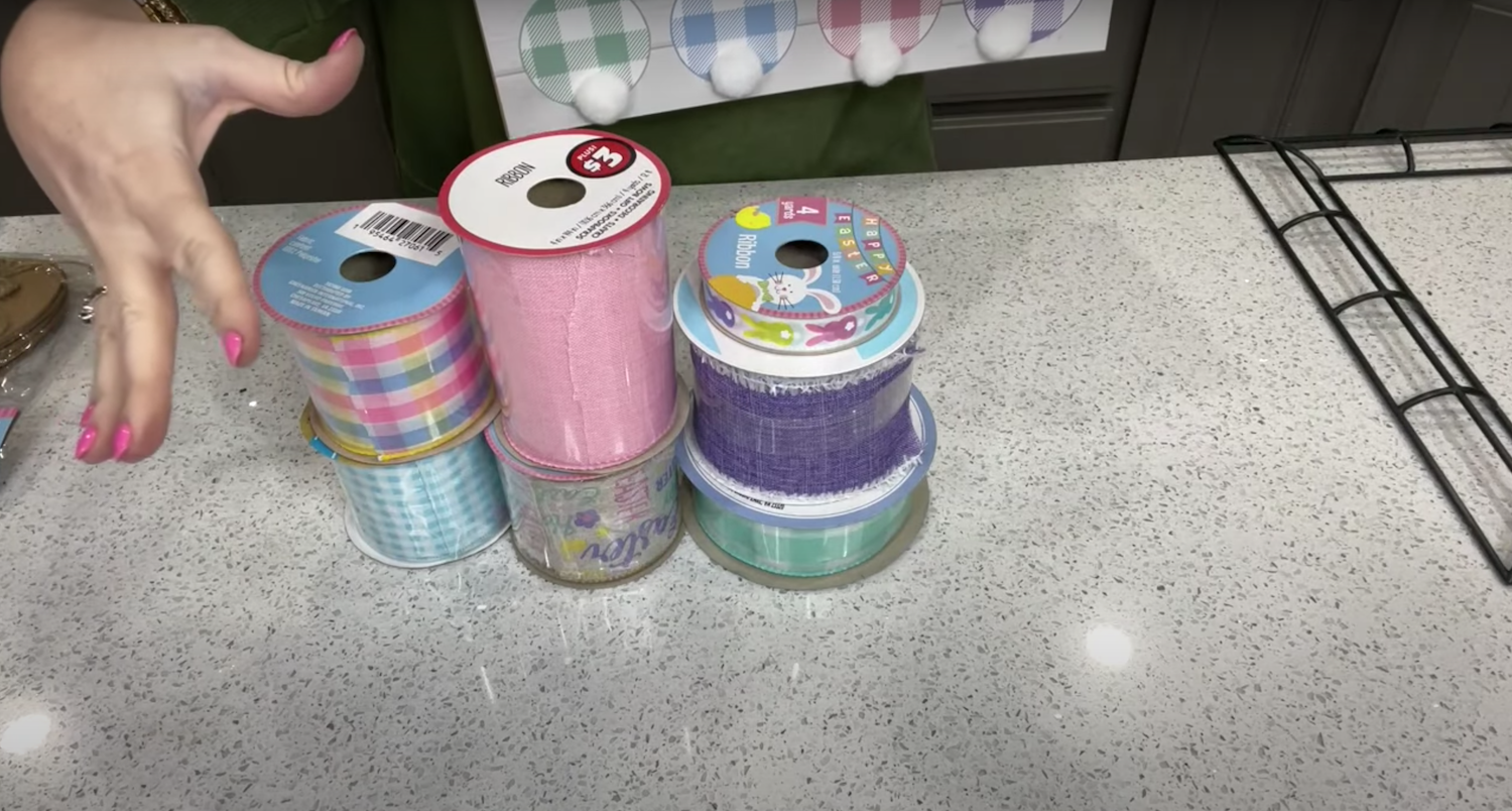 Various rolls of ribbon