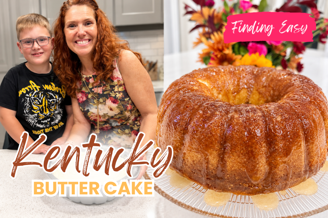 Kentucky Butter Cake with homemade vanilla butter sauce